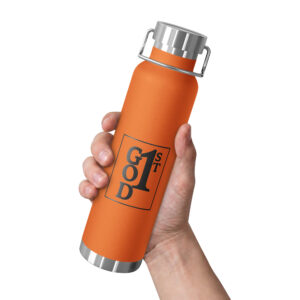 God First Christian Faith Inspirational Copper Vacuum Insulated Bottle